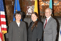 Dr. Yvette Roubideaux, Connie Hunt, and Rick Olson